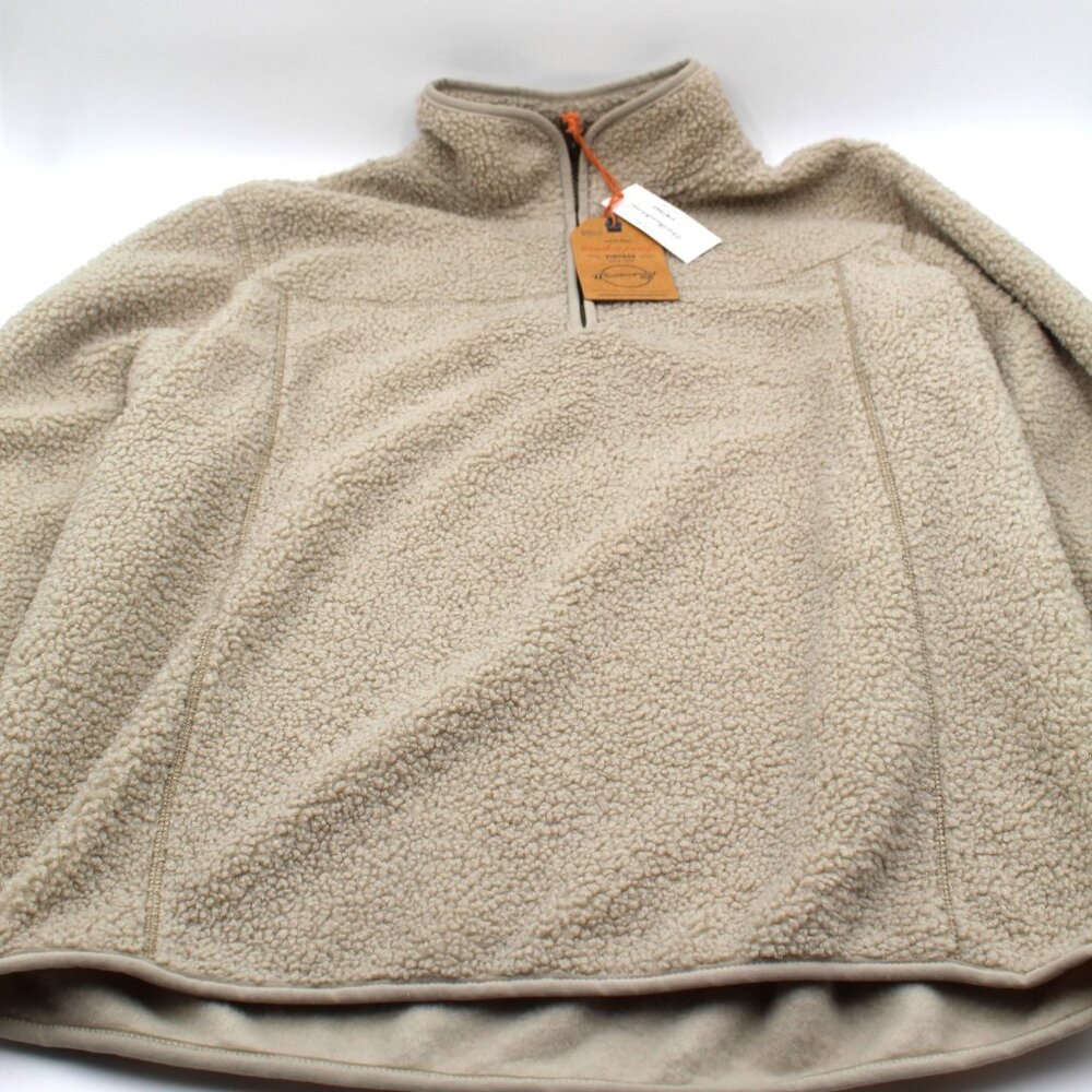Original Weatherproof Vintage Men's 1/4 Zip Sweater Color Stone Size Large NWT